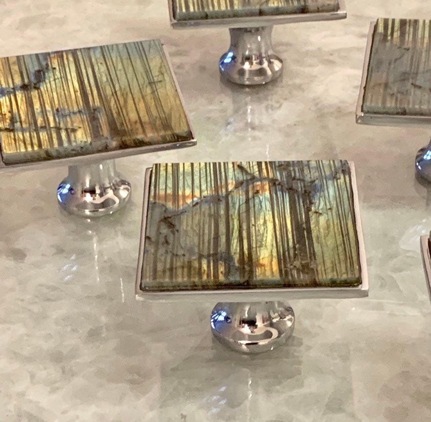 Labradorite Square Knob