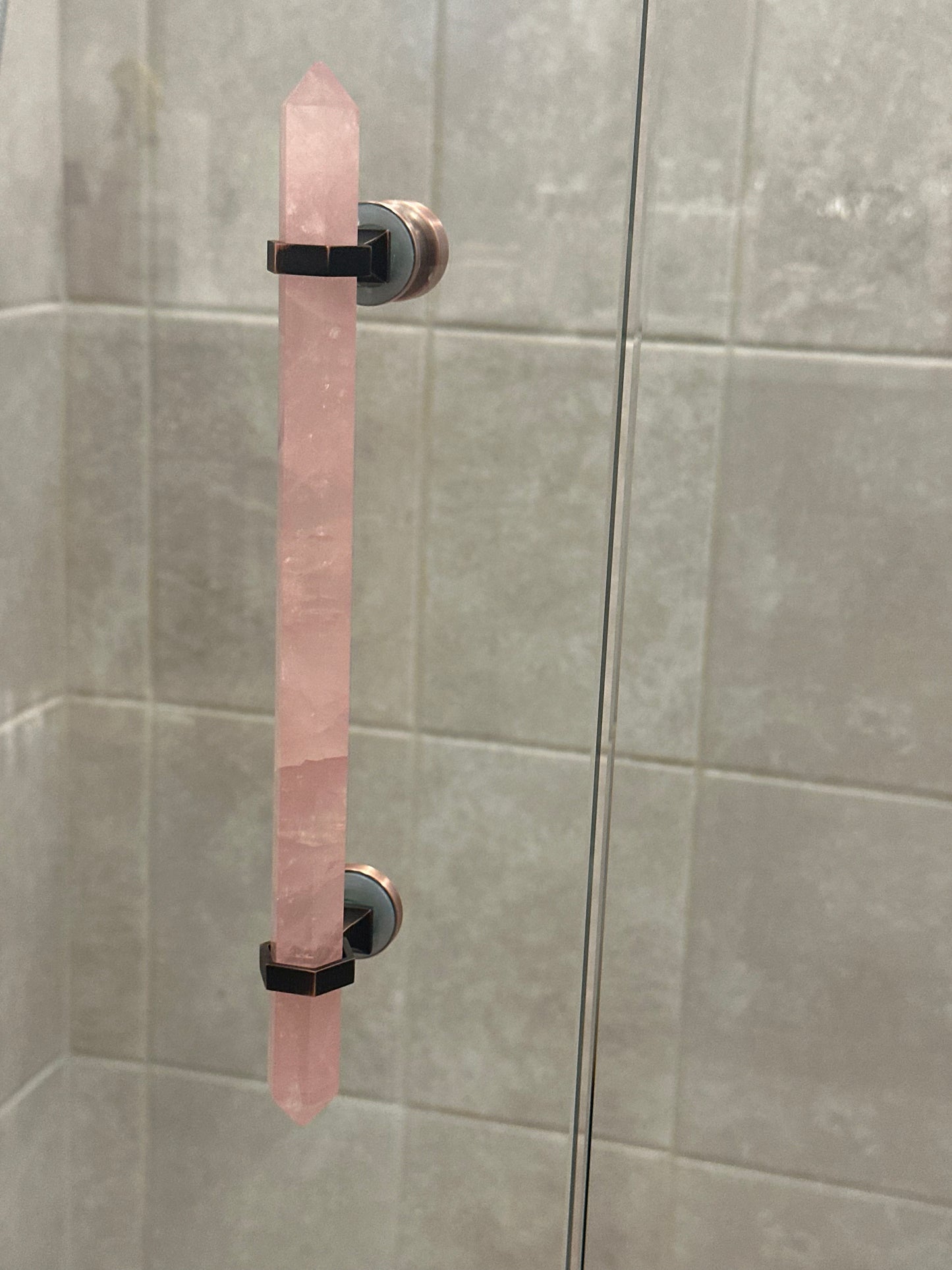 Rose Quartz Shower Handle