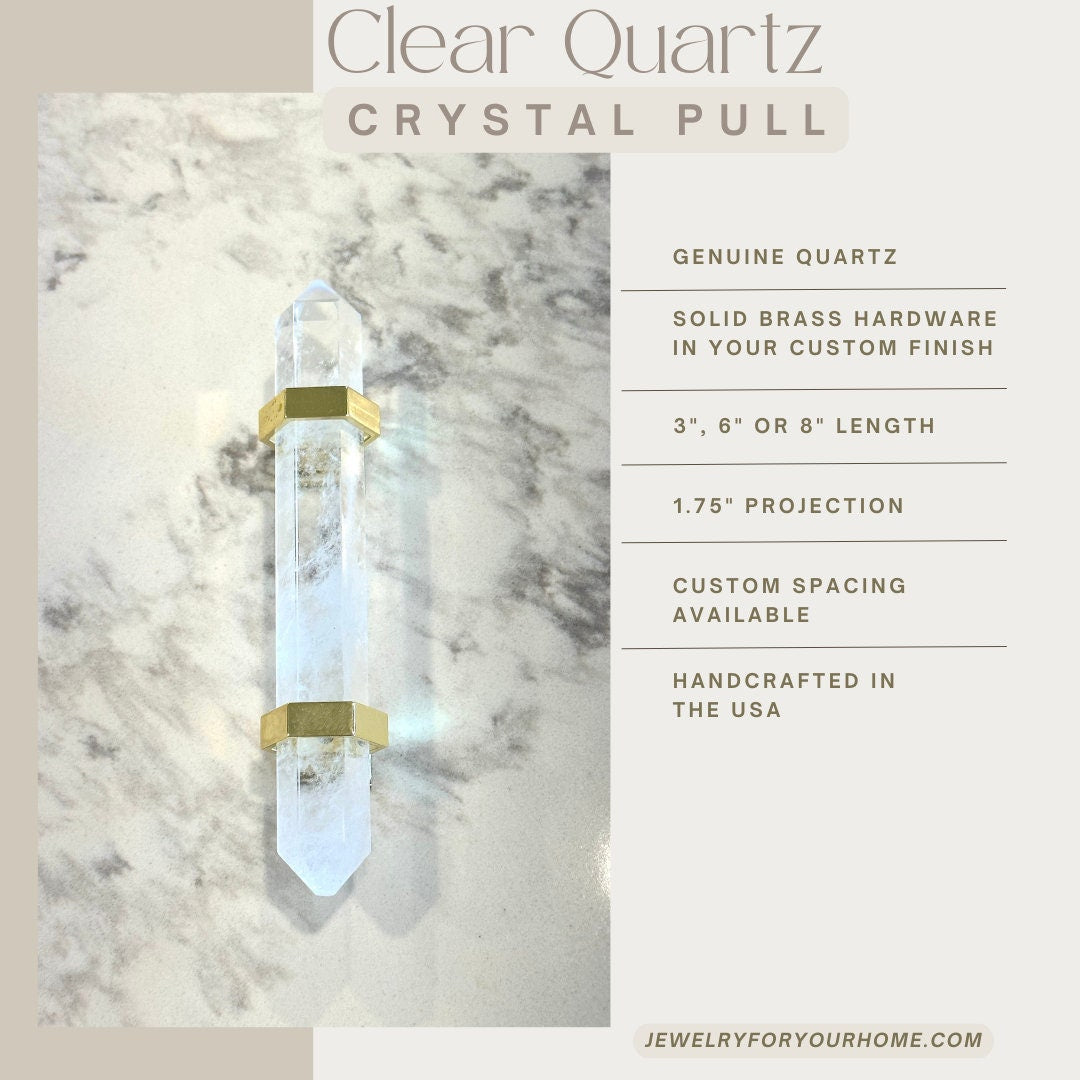 Clear Quartz Crystal Handle