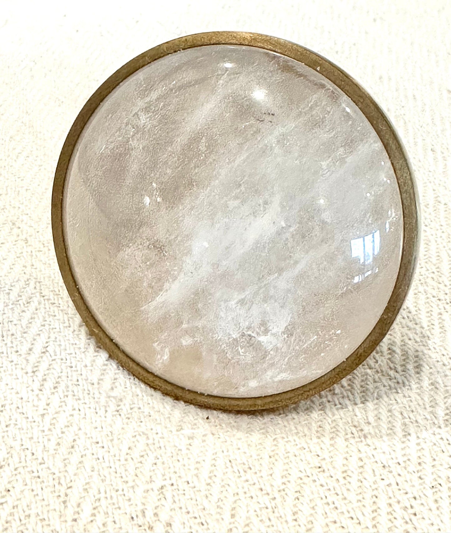 Large Clear Quartz Knob