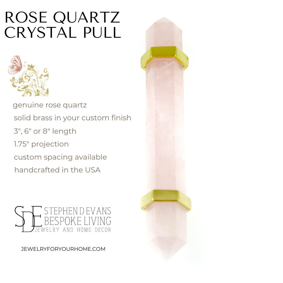 Rose Quartz Crystal Handle