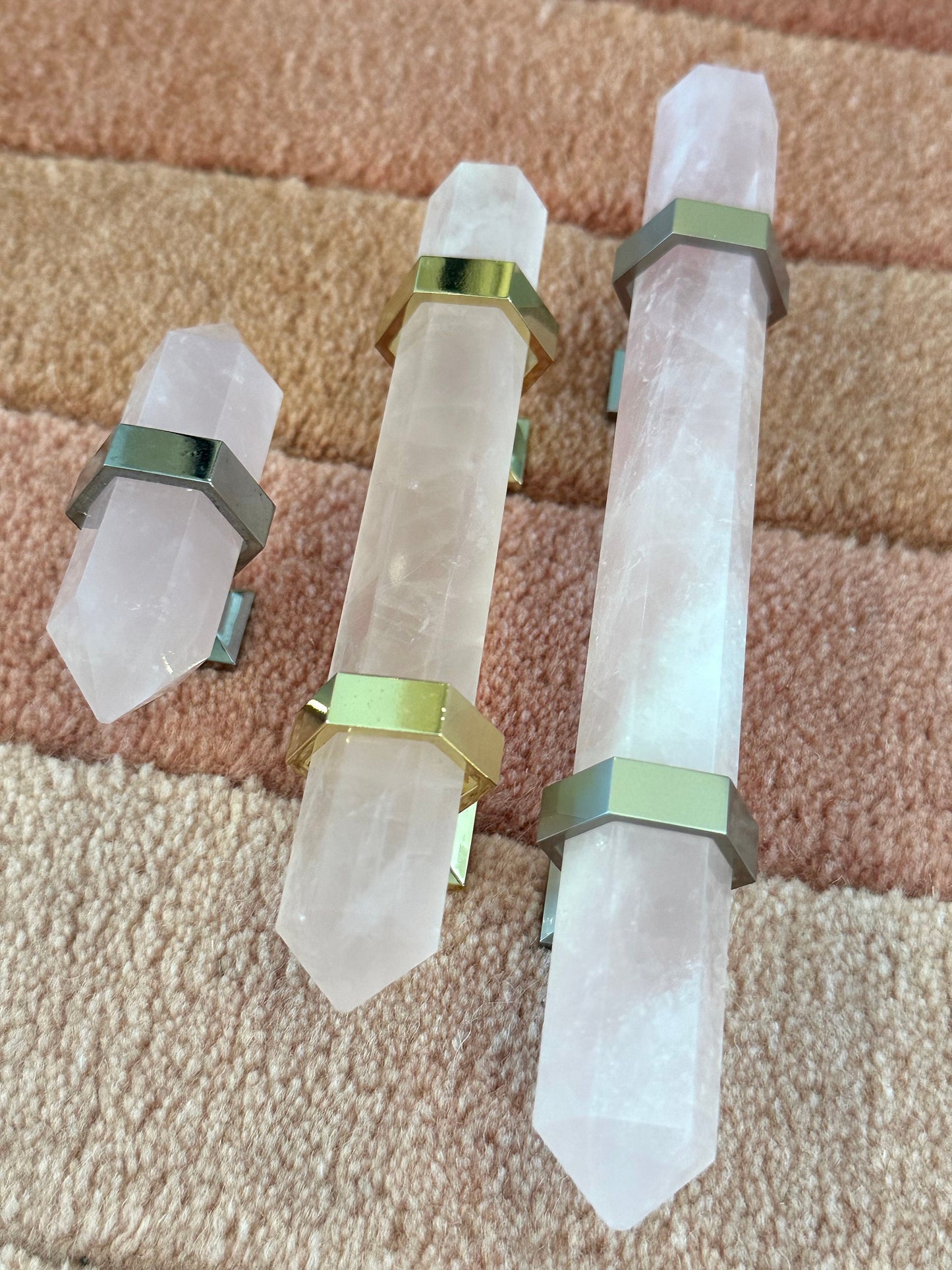 Rose Quartz Crystal Handle