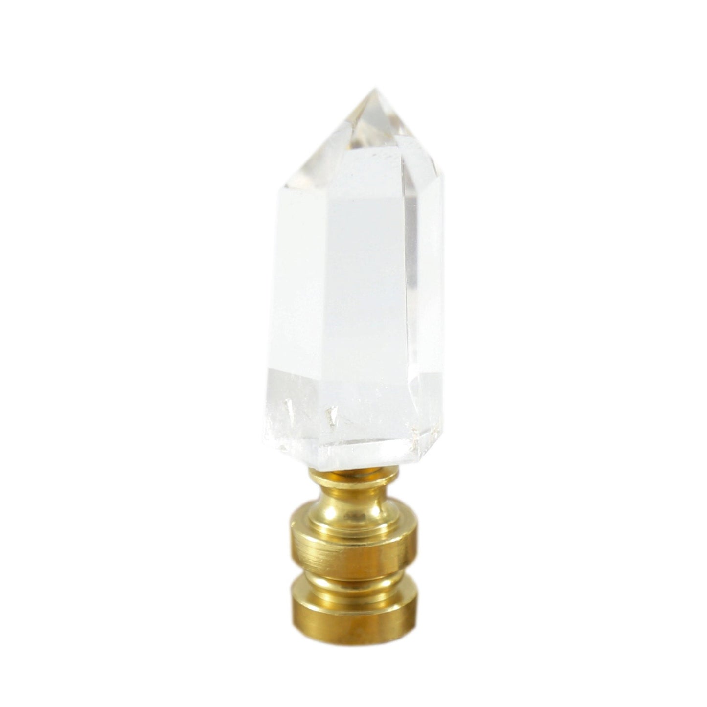 Clear Quartz Crystal Point Lamp Finial