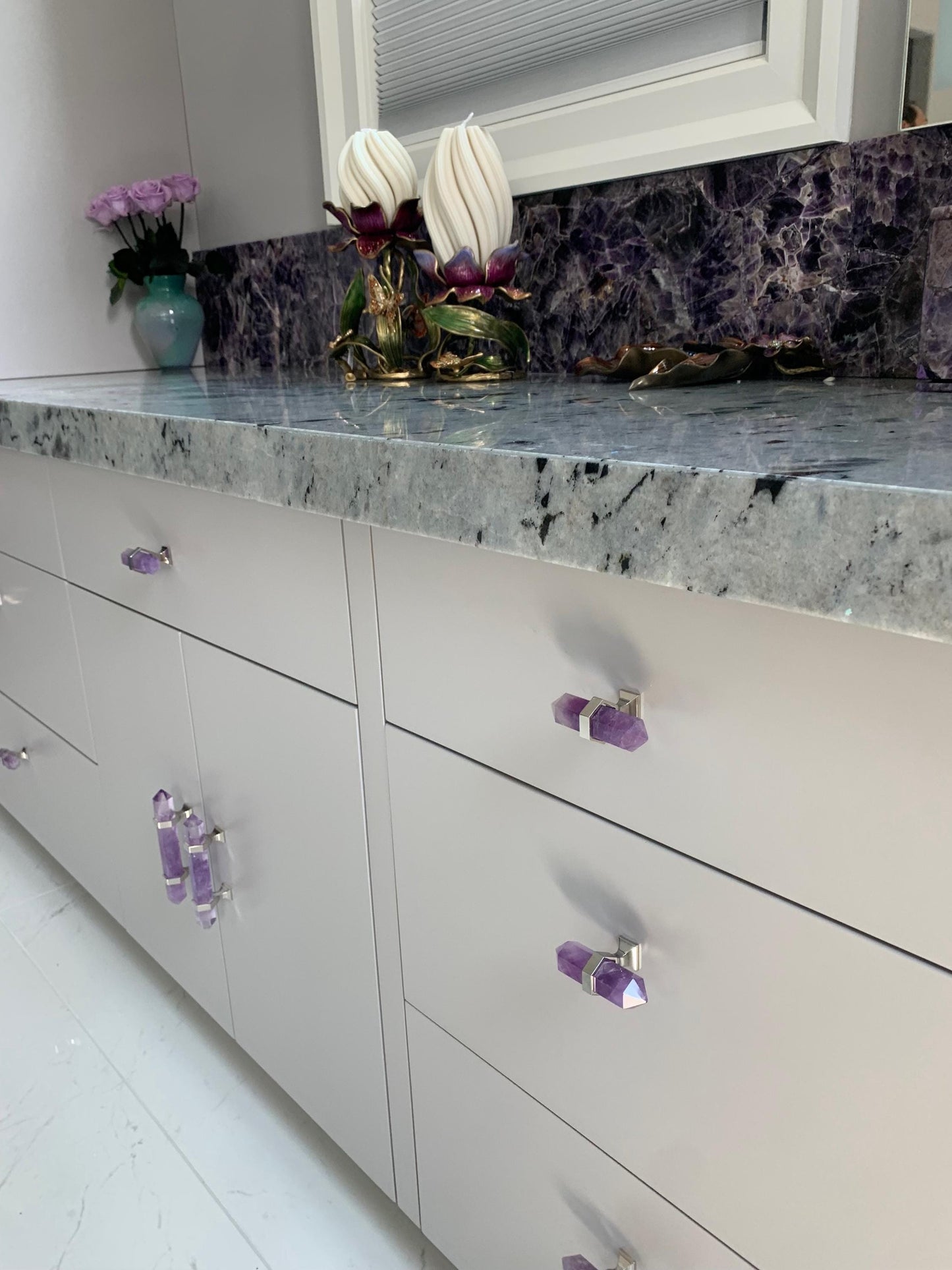 Amethyst Crystal Handle