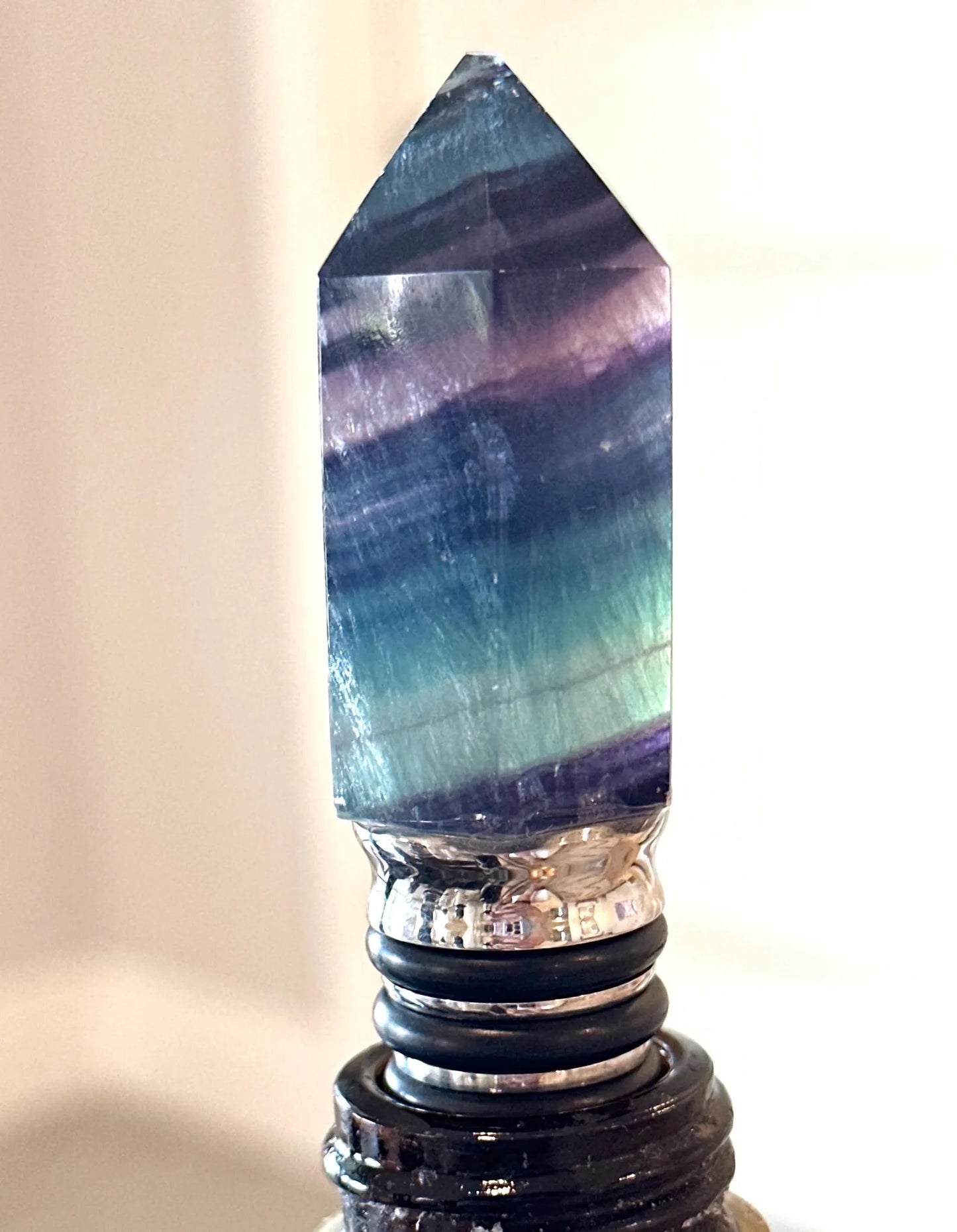 Rainbow Fluorite Wine Stopper