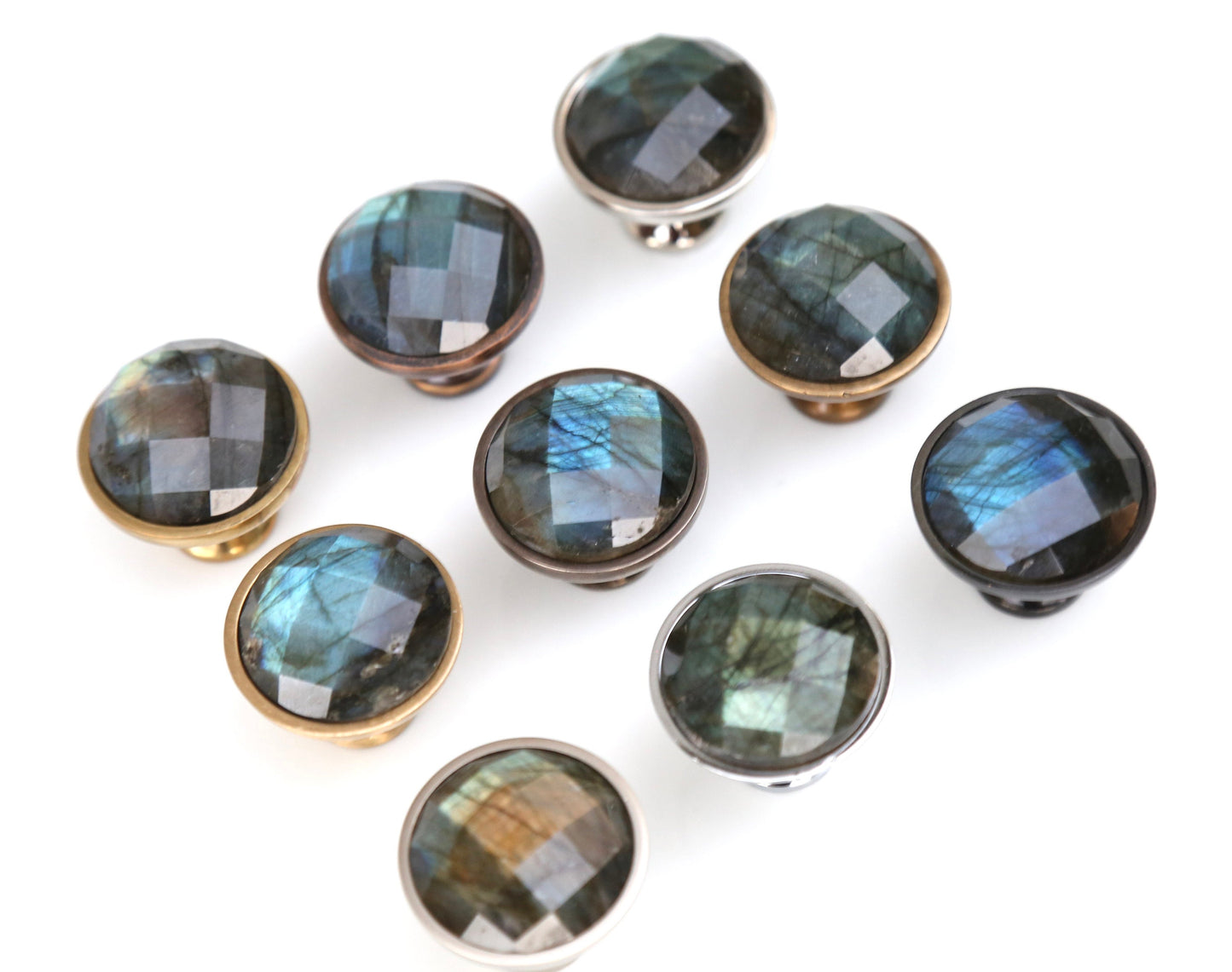 Faceted Labradorite Knob