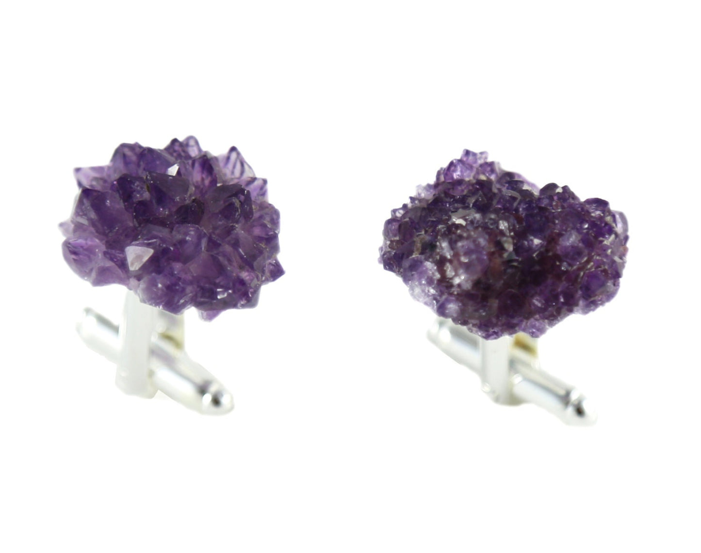 Amethyst Flower Cufflinks