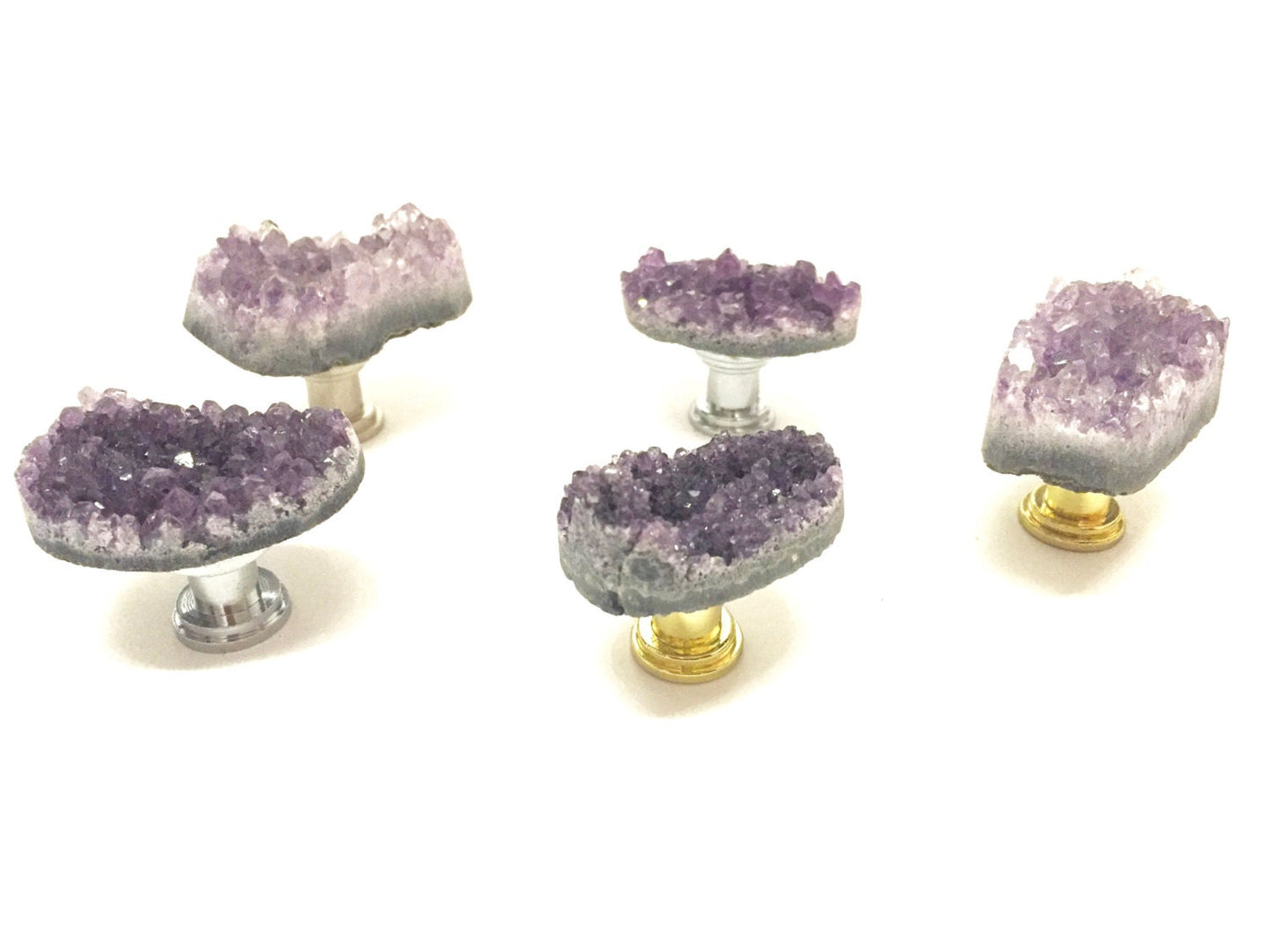 Light Purple Amethyst Geode Knob