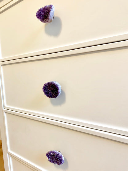 Large Amethyst Geode Knob