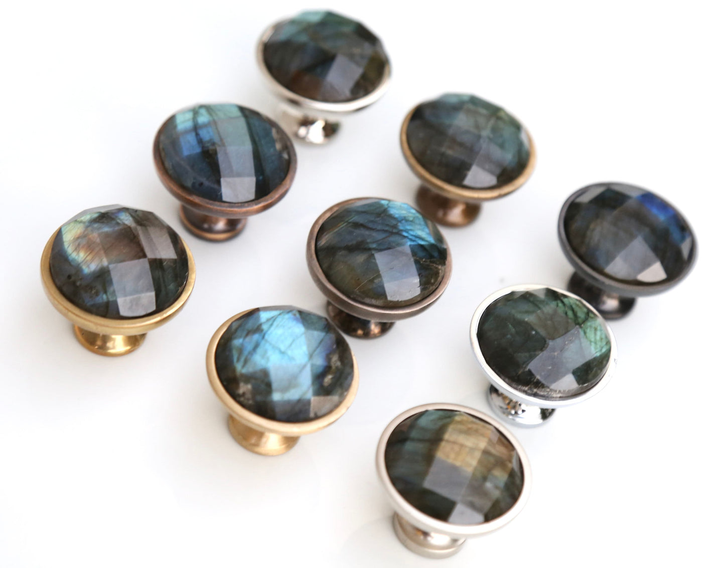 Faceted Labradorite Knob