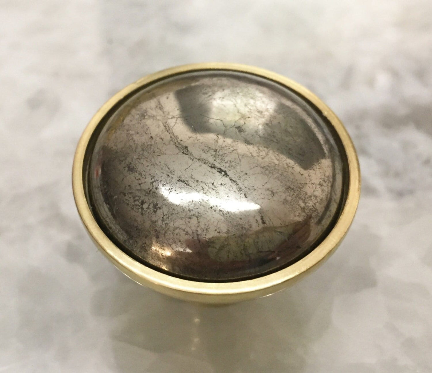 Gold Pyrite Knob