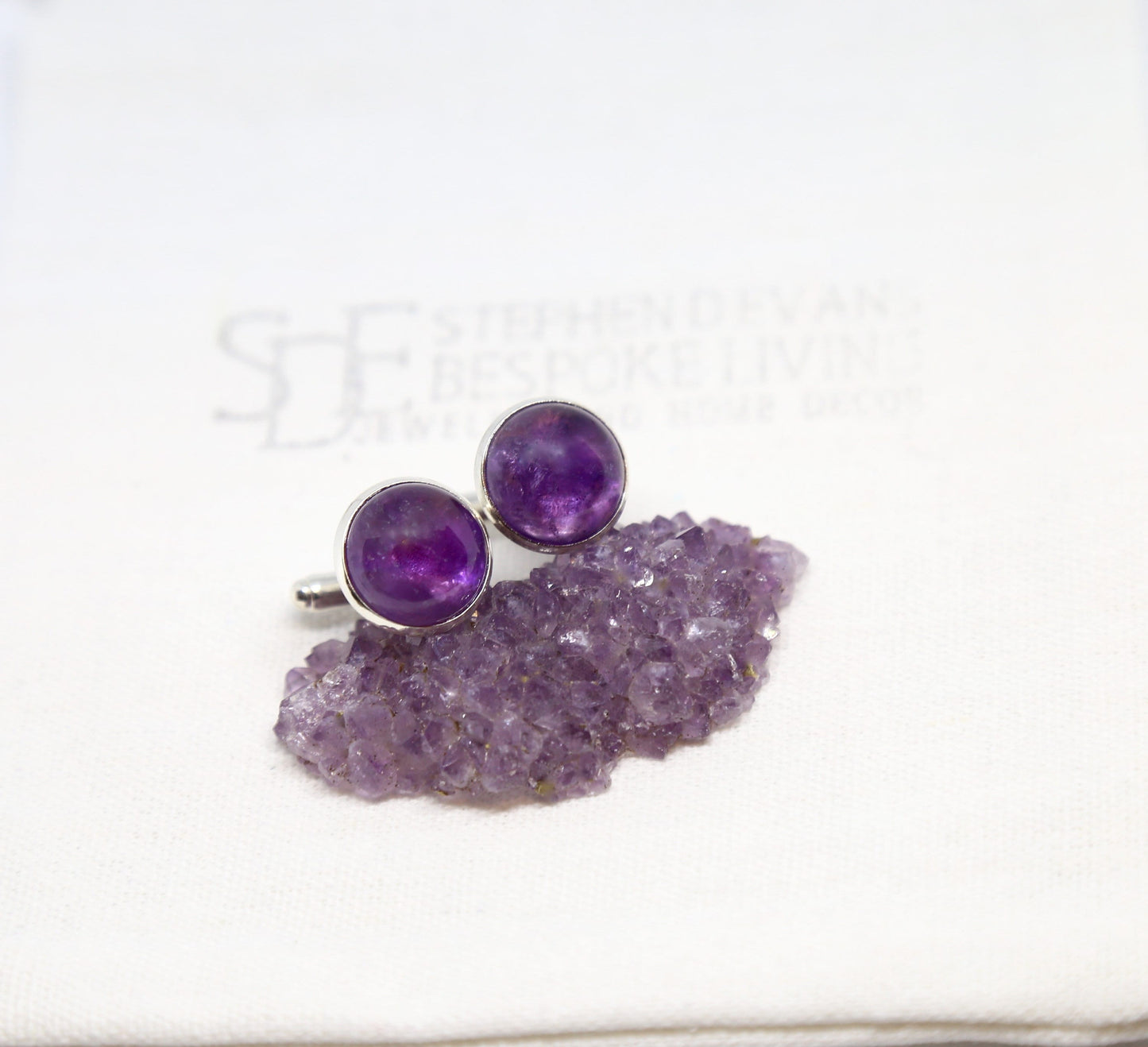 Amethyst Gemstone Cufflinks