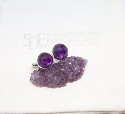 Amethyst Gemstone Cufflinks