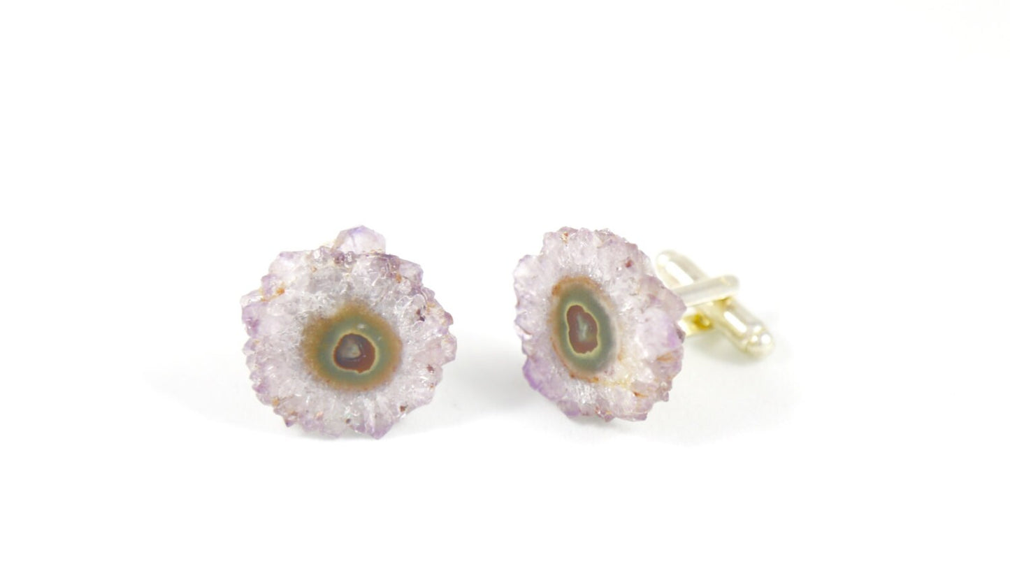 Amethyst Stalactite Cufflinks