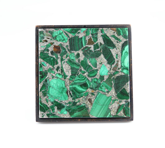 Large Million Dollar Malachite Square Knob