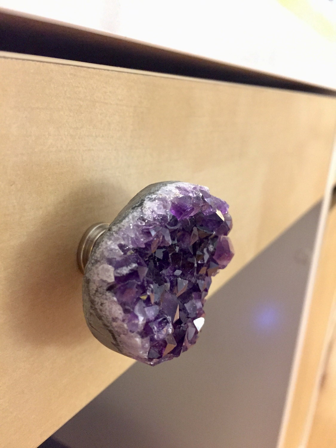 Large Amethyst Geode Knob