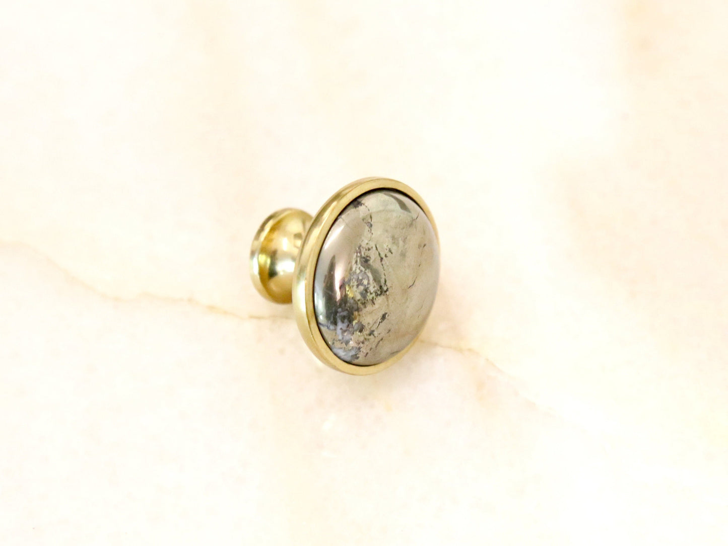 Gold Pyrite Knob