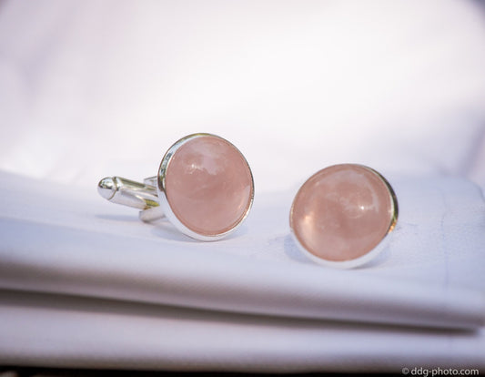 Rose Quartz Cufflinks