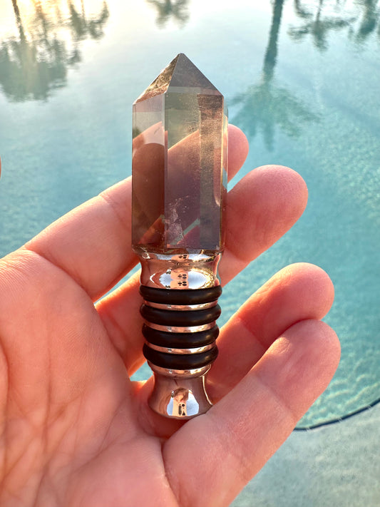 Smoky Quartz Wine Stopper
