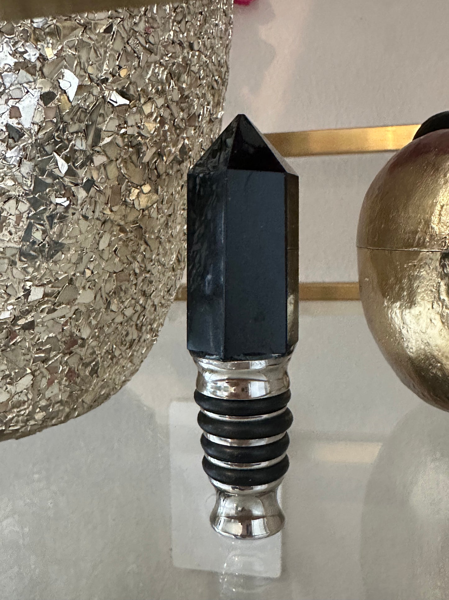 Black Obsidian Wine Stopper