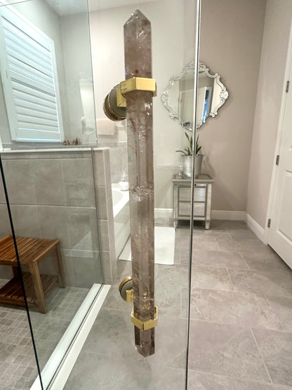 Smoky Quartz Shower Door Handle