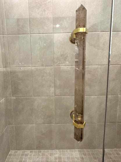 Smoky Quartz Shower Door Handle
