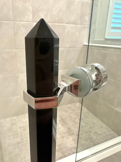 Black Obsidian Shower Door Handle