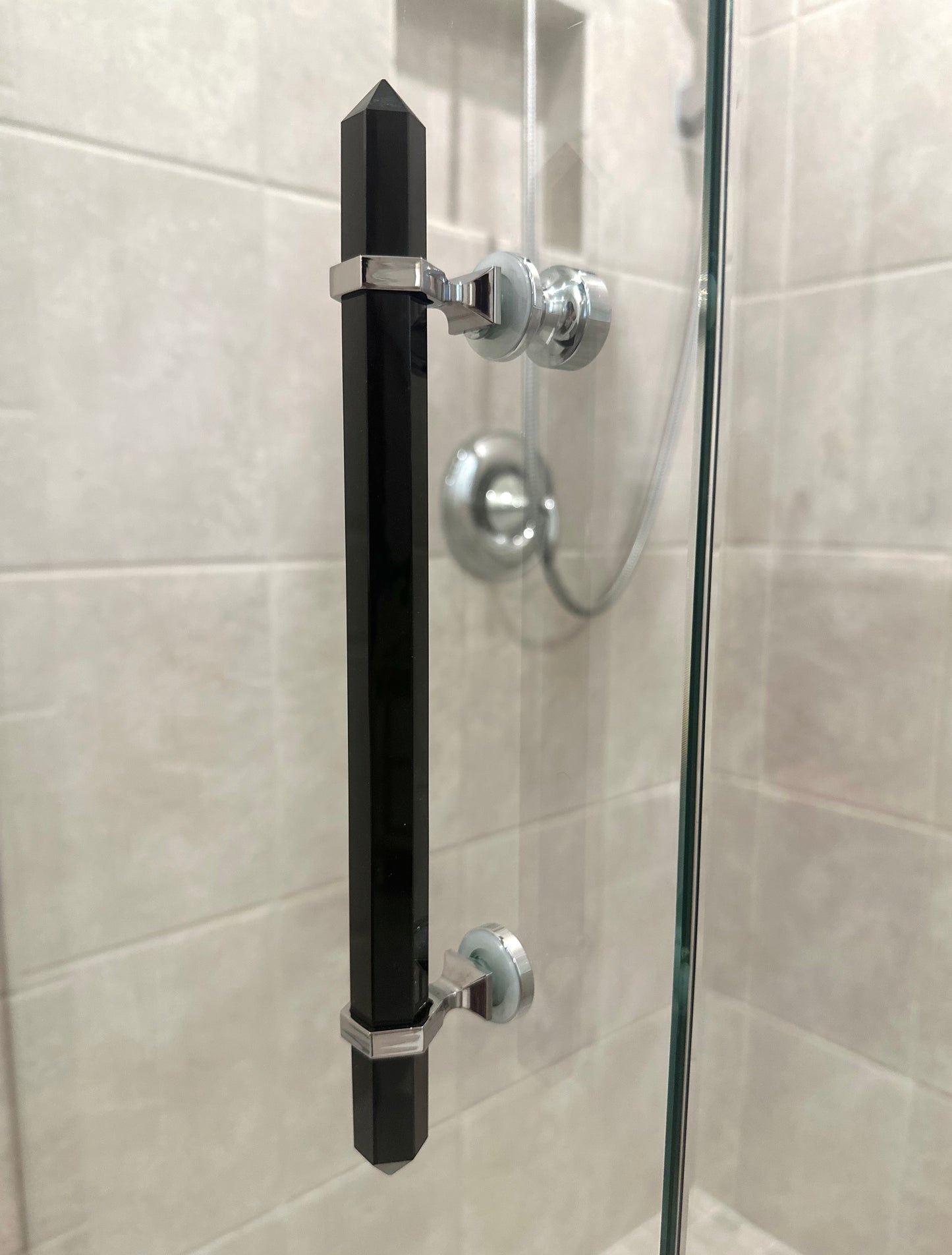 Black Obsidian Shower Door Handle