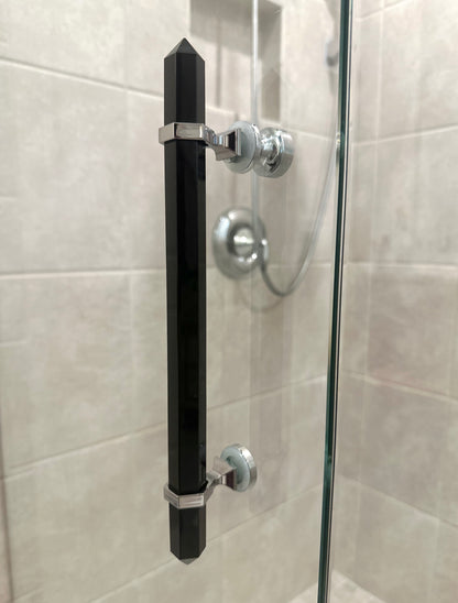 Black Obsidian Shower Door Handle