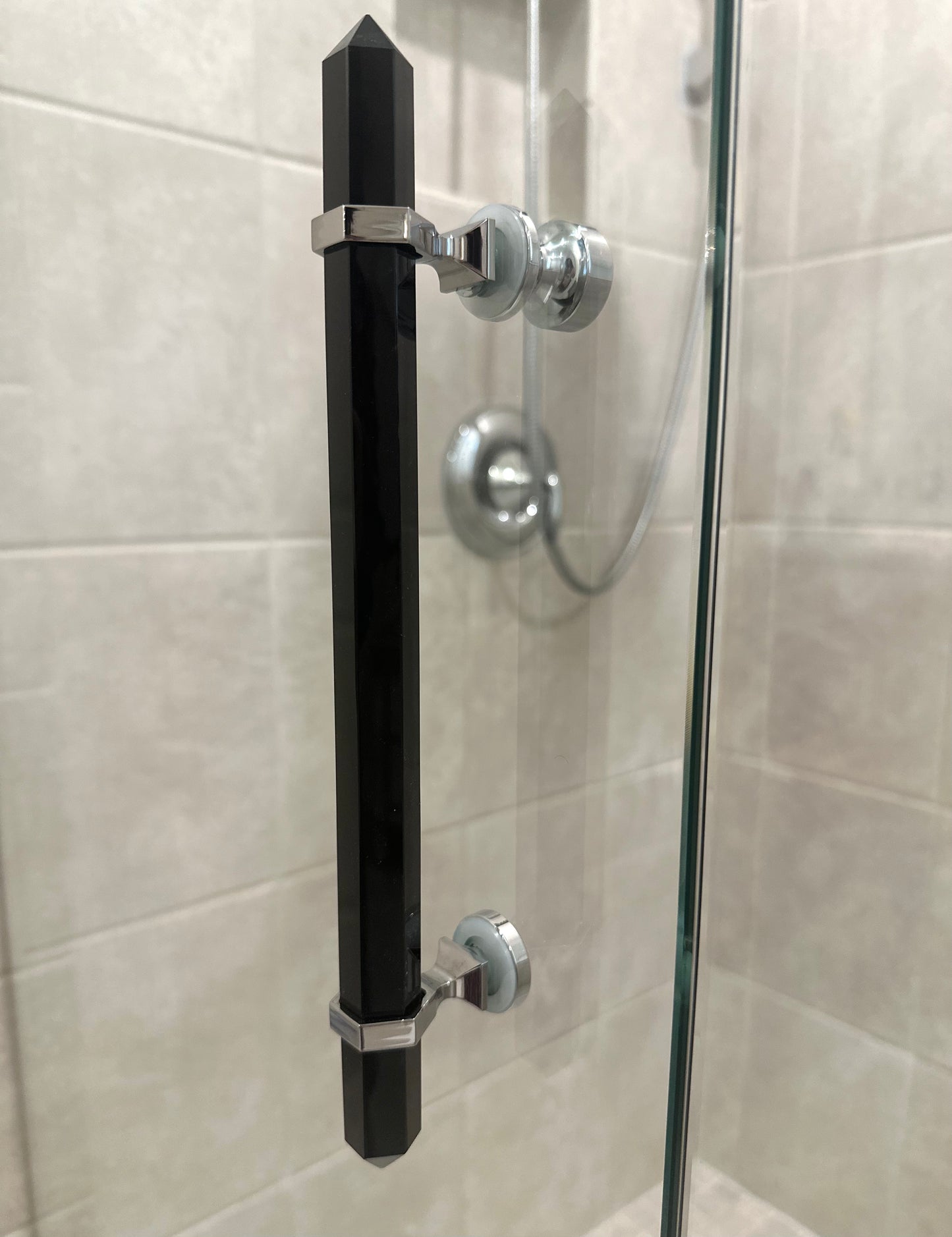 Black Obsidian Shower Door Handle