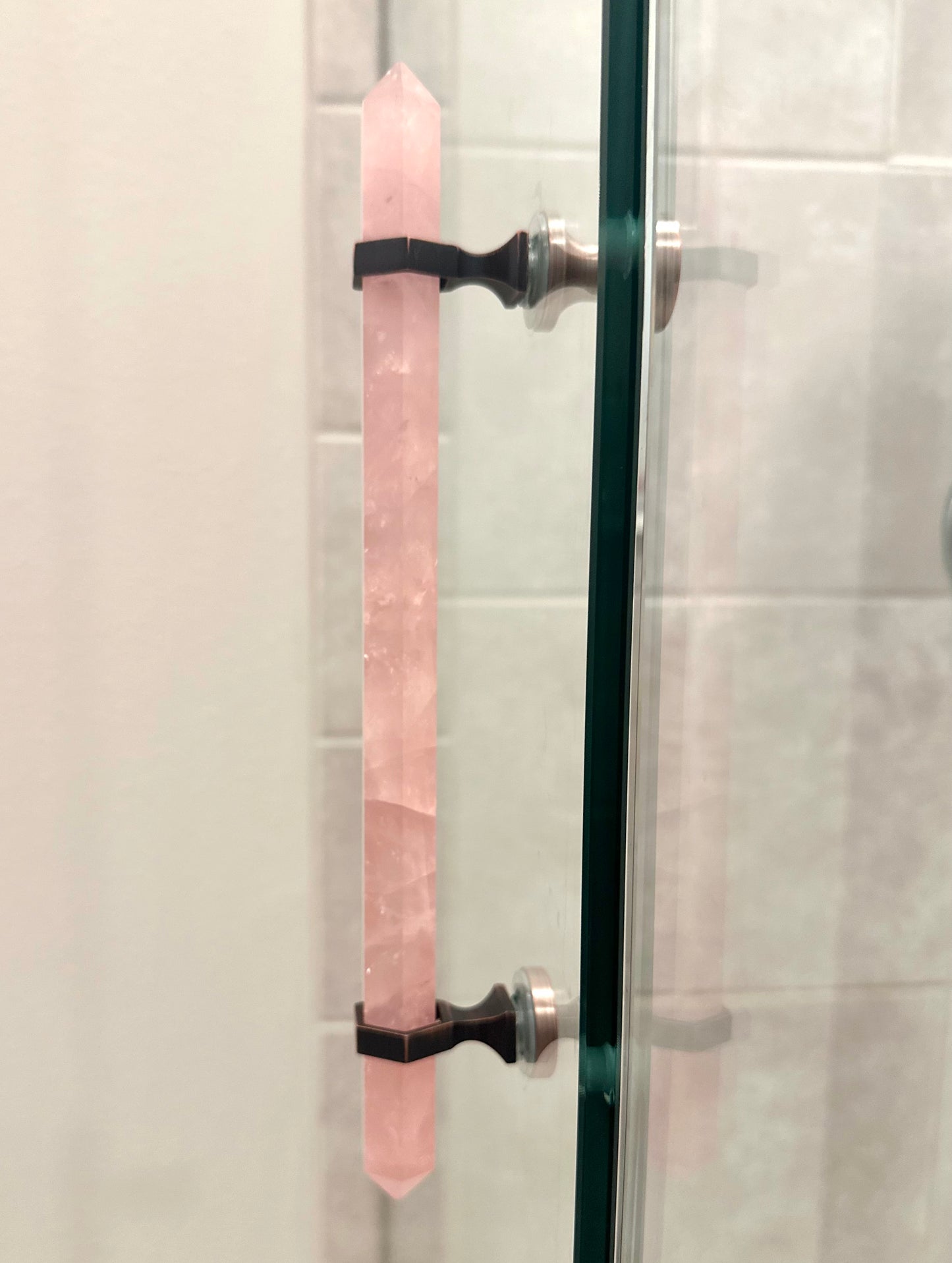 Rose Quartz Shower Handle