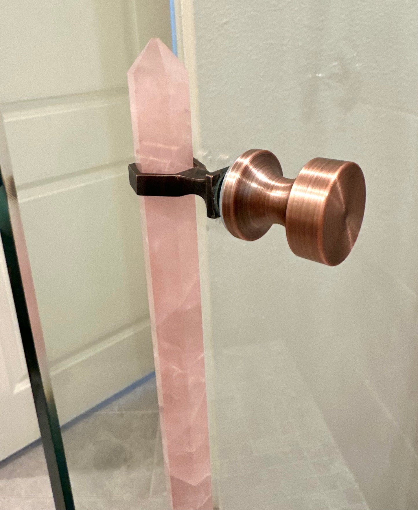 Rose Quartz Shower Handle