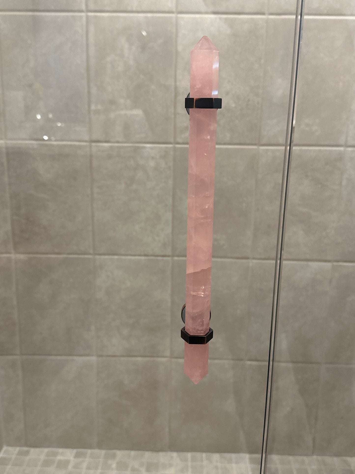 Rose Quartz Shower Handle