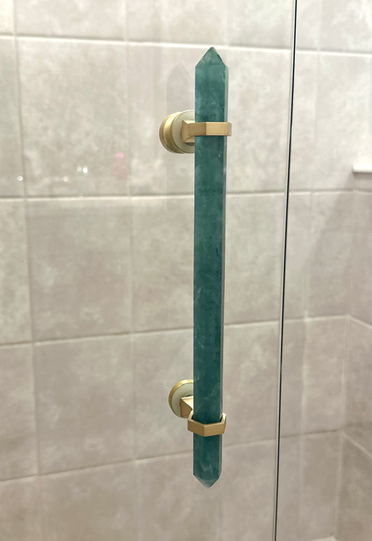 Green Fluorite Shower Handle