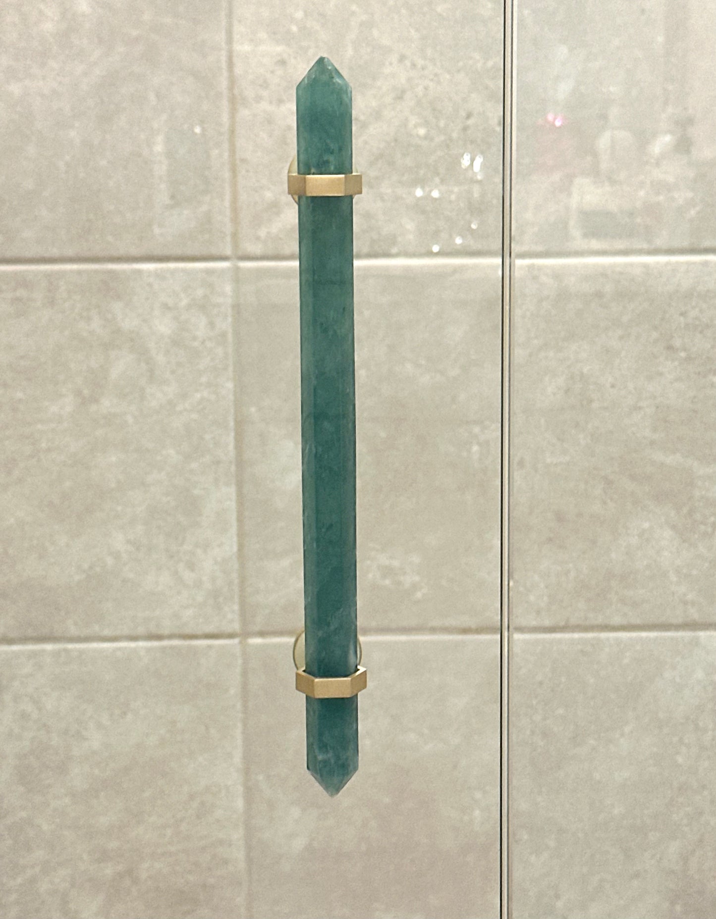 Green Fluorite Shower Handle