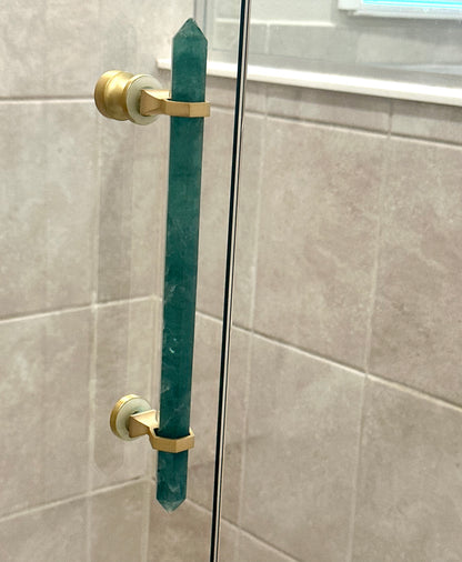 Green Fluorite Shower Handle