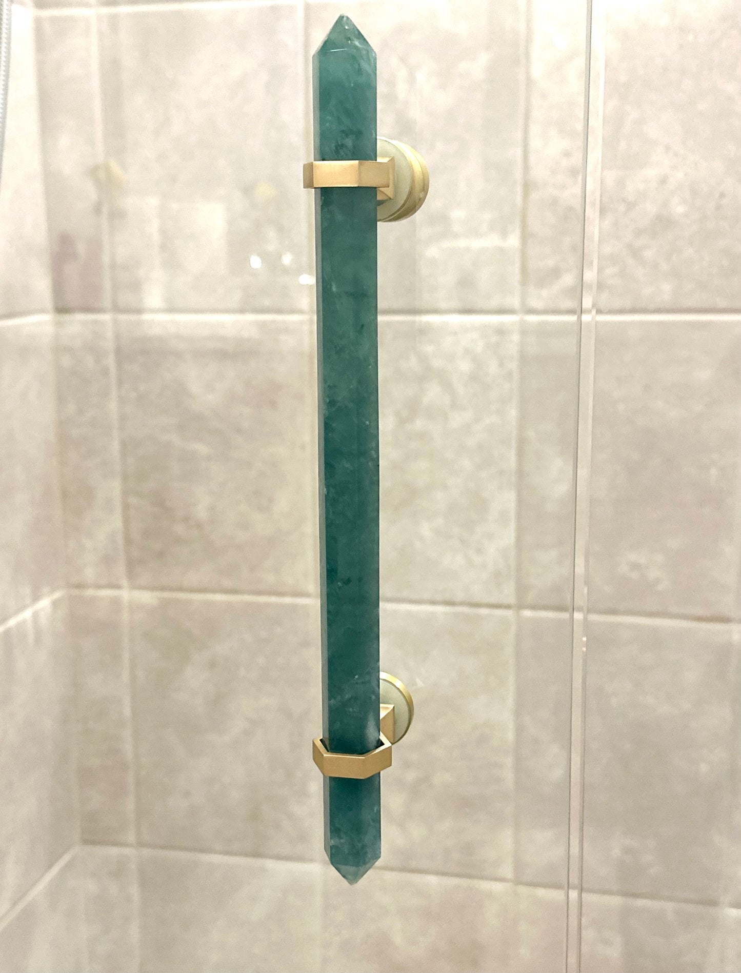 Green Fluorite Shower Handle