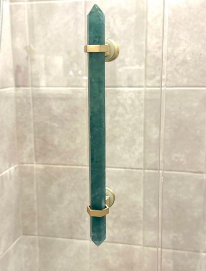 Green Fluorite Shower Handle
