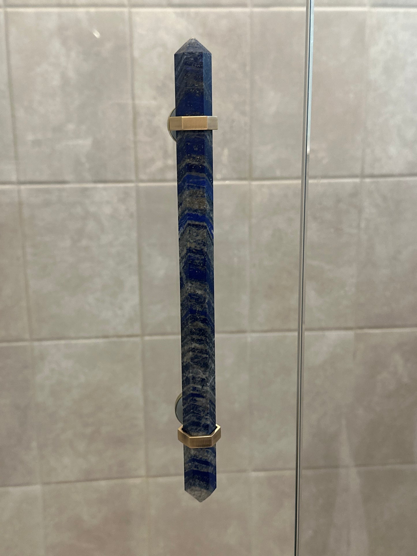 Lapis Lazuli Shower Handle