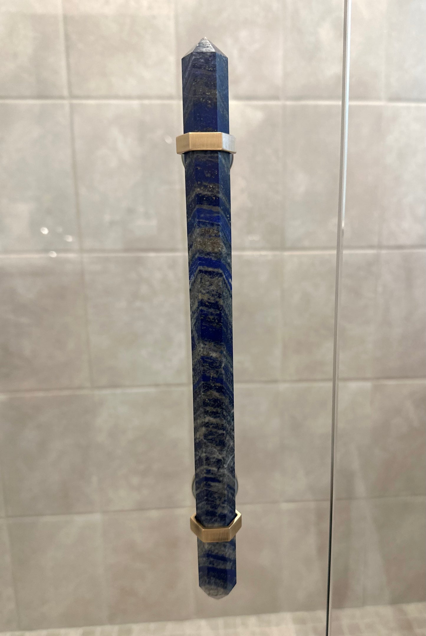 Lapis Lazuli Shower Handle