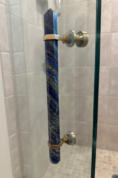 Lapis Lazuli Shower Handle