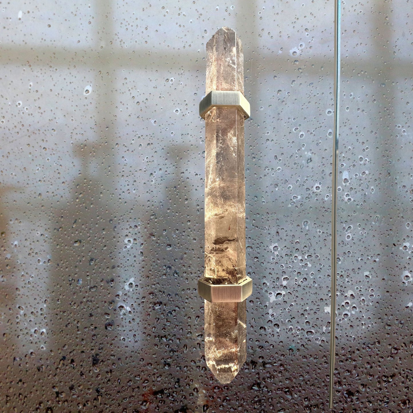 Smoky Quartz Shower Door Handle