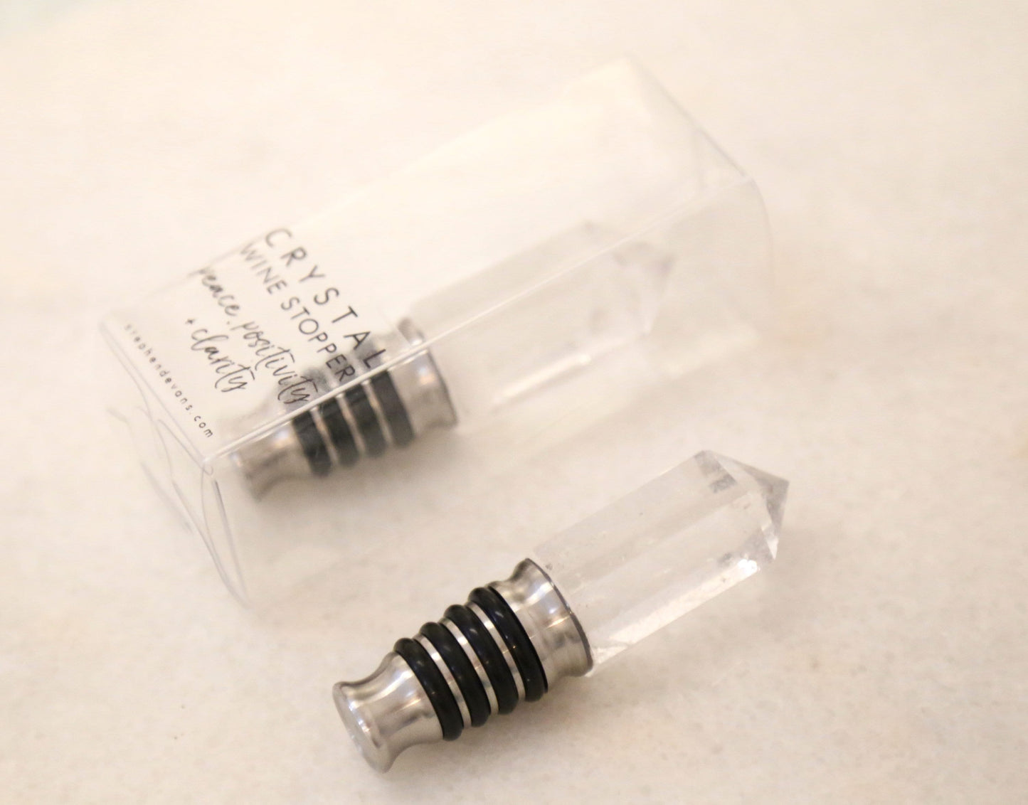 Clear Quartz Wine Stopper