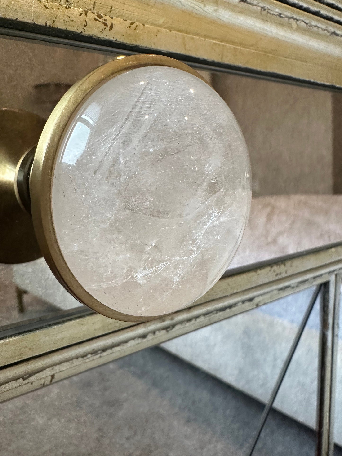 Large Clear Quartz Knob