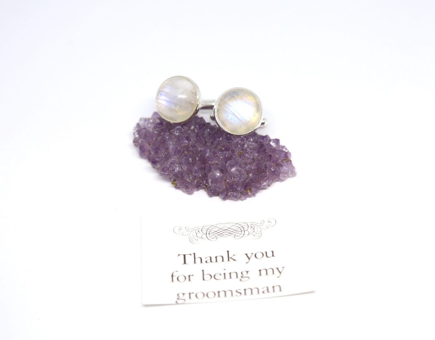 Rainbow Moonstoon Cufflinks