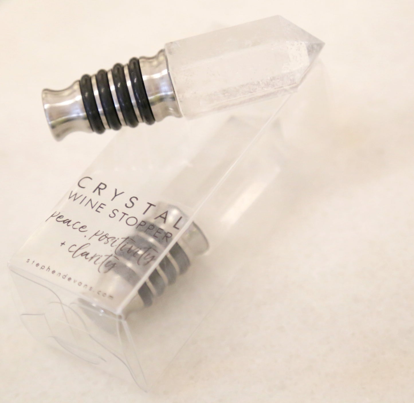 Clear Quartz Wine Stopper