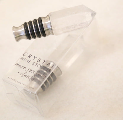 Clear Quartz Wine Stopper