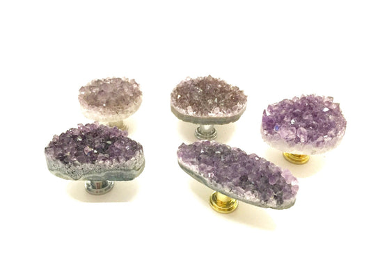 Light Purple Amethyst Geode Knob