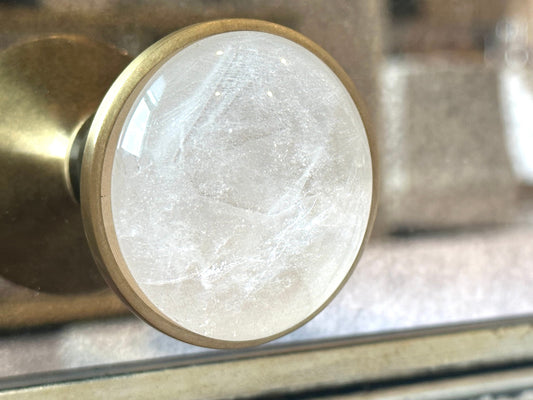Large Clear Quartz Knob