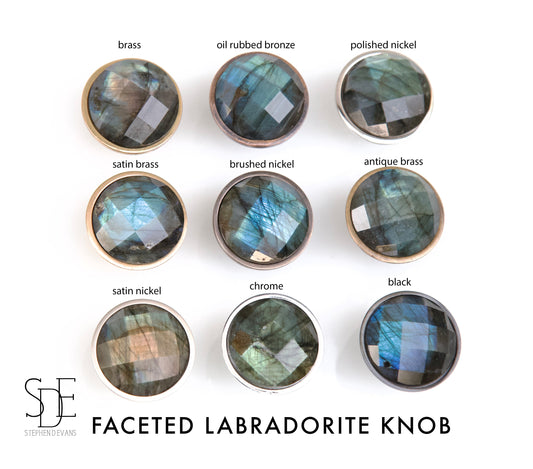 Faceted Labradorite Knob